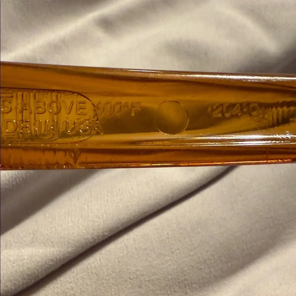 Vintage Ultratemp Amber Pasta Server